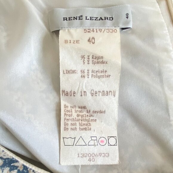 Rene Lezard Sleeveless Midi Dress in Print, Size 40‎ German (US10/L) - Picture 10 of 11